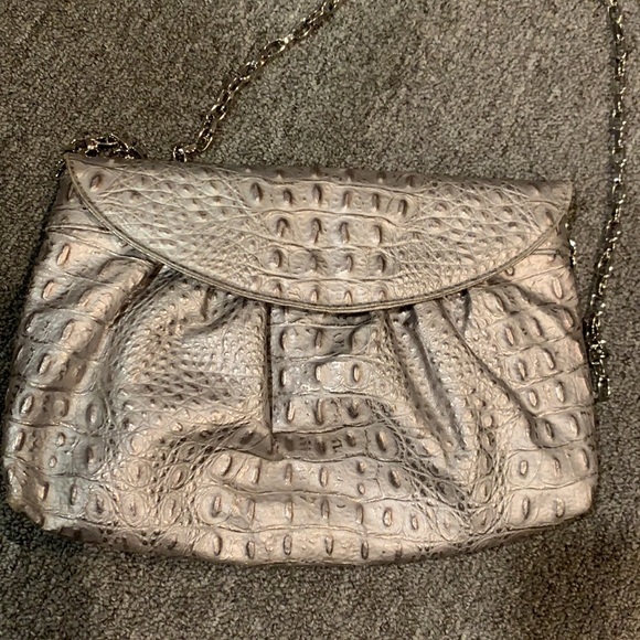 Leather and print crocodile silver - Picture 2 of 4